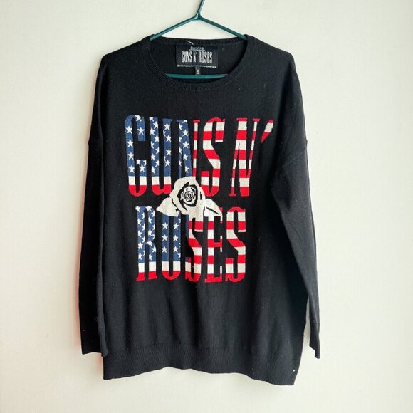 Berska Guns n Roses Motif Lightweight Top Sweater L - Picture 1 of 5